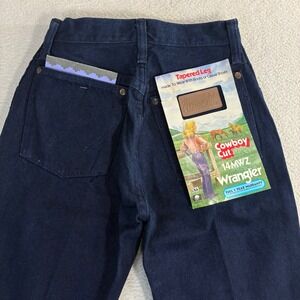 Vintage Wrangler Cowboy Cut 14MWZ Tapered Jean Women 3x32 Blue High Rise USA NWT